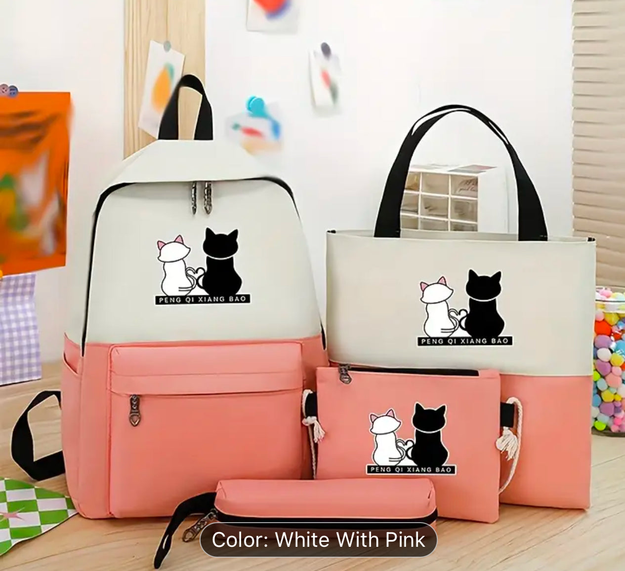 Multi Pcs Korean style girls/ladies large capacity backpack