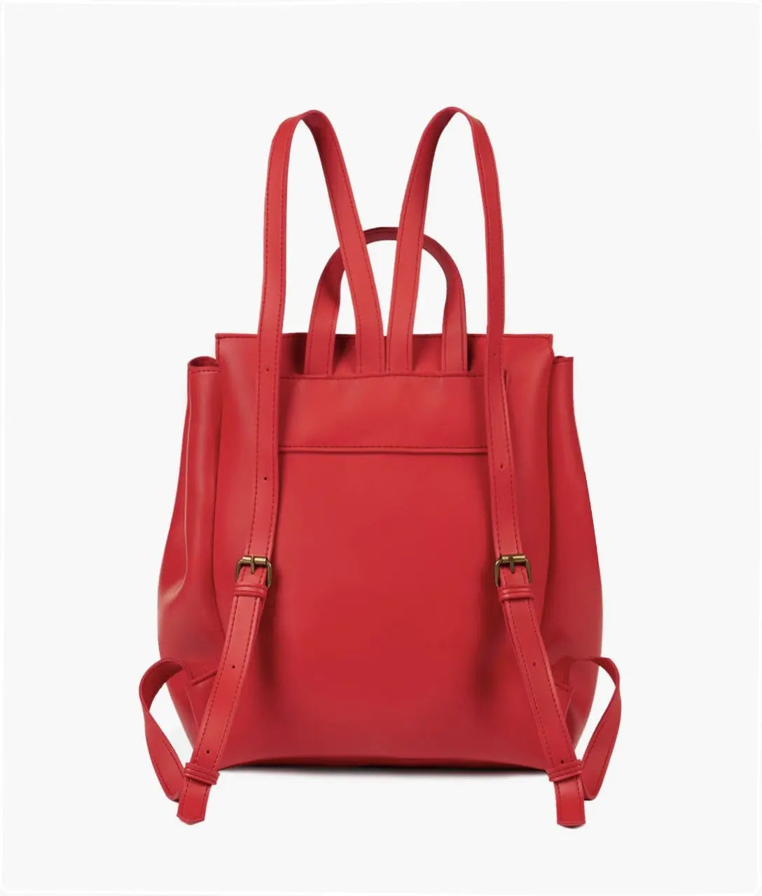 Red Women Leather Backpacks 557 - Senora