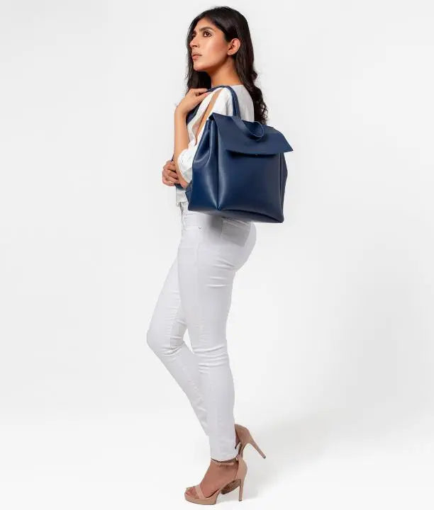 Blue Women Leather Backpacks 557 - Senora