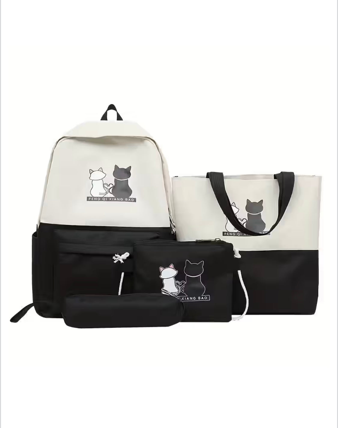 Multi pieces canvas girls Korean style trendy backpack
