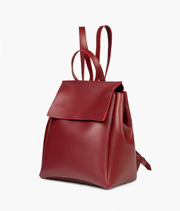 Maroon Women Leather Backpacks 557 - Senora