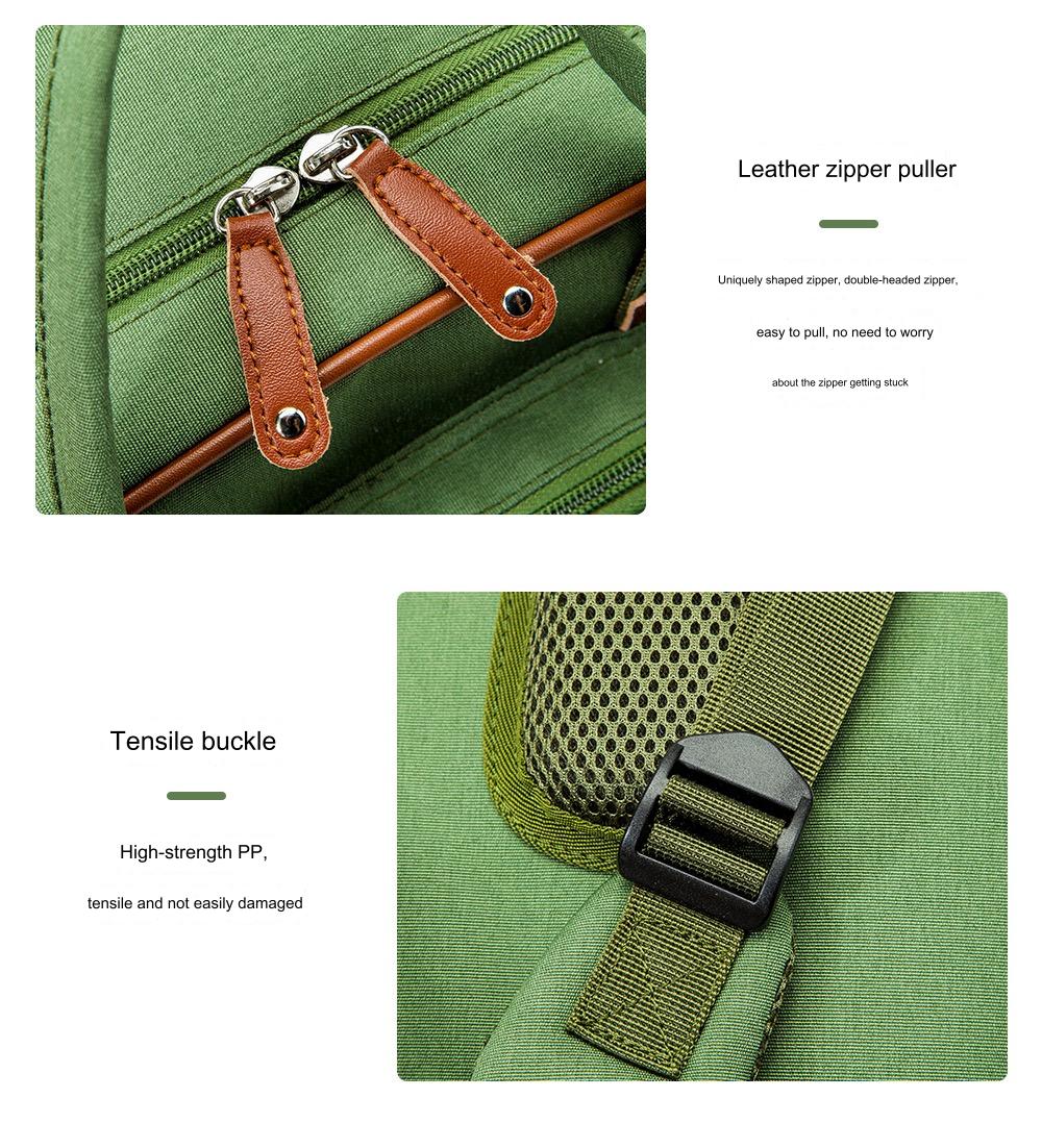 Green Baby Nappy Diaper Backpack, Foldable Stroller Bag USB Changing Bags Mosquito Net 4122 - Senora