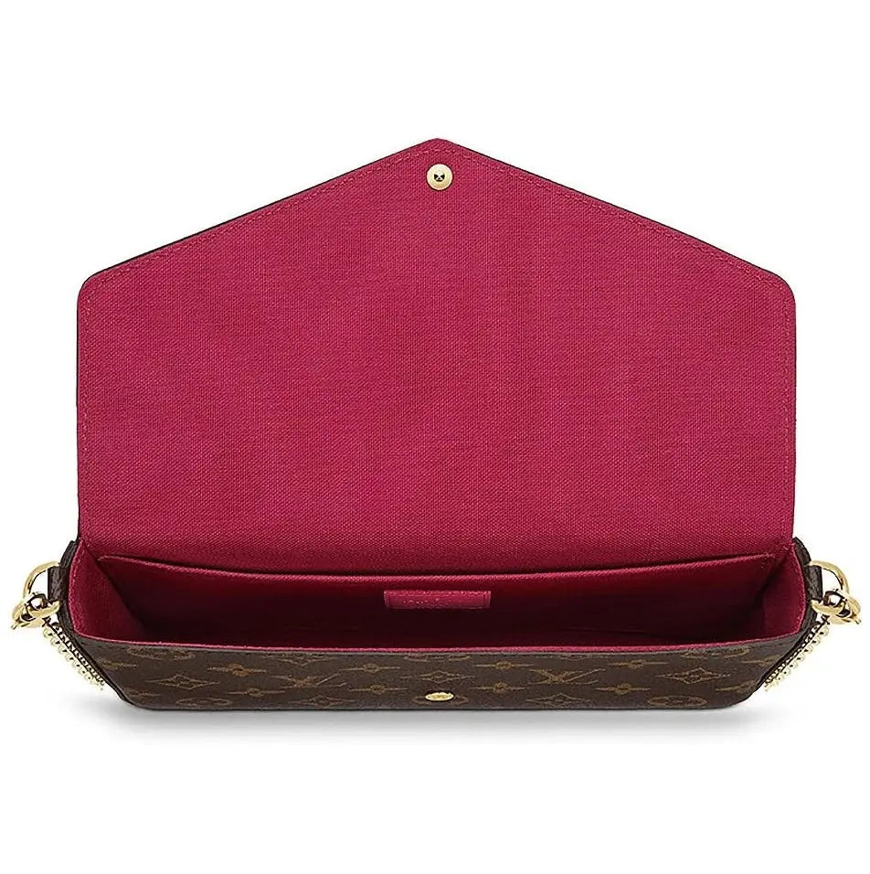 Louis Vuitton (Box Packing) 1969 Monogram Canvas Pochette Felicie Wallets Handbag Clutch Article:M61276 - Senora