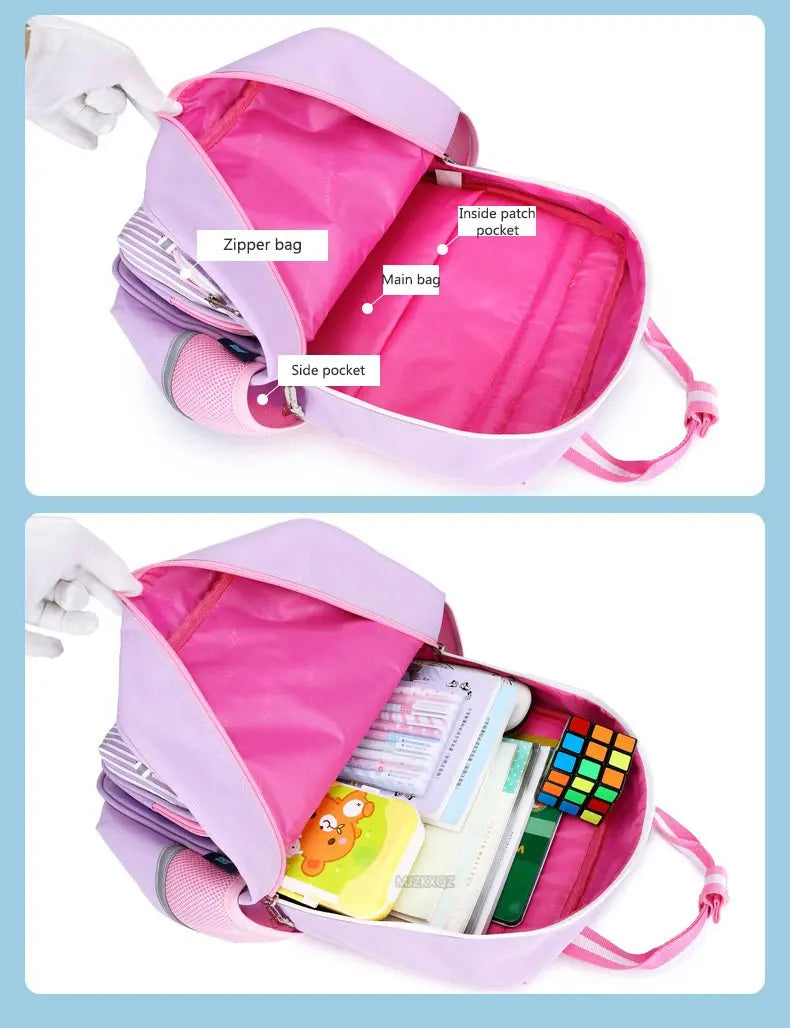 Pink Children's School Backpack - Model 4104 - Senora