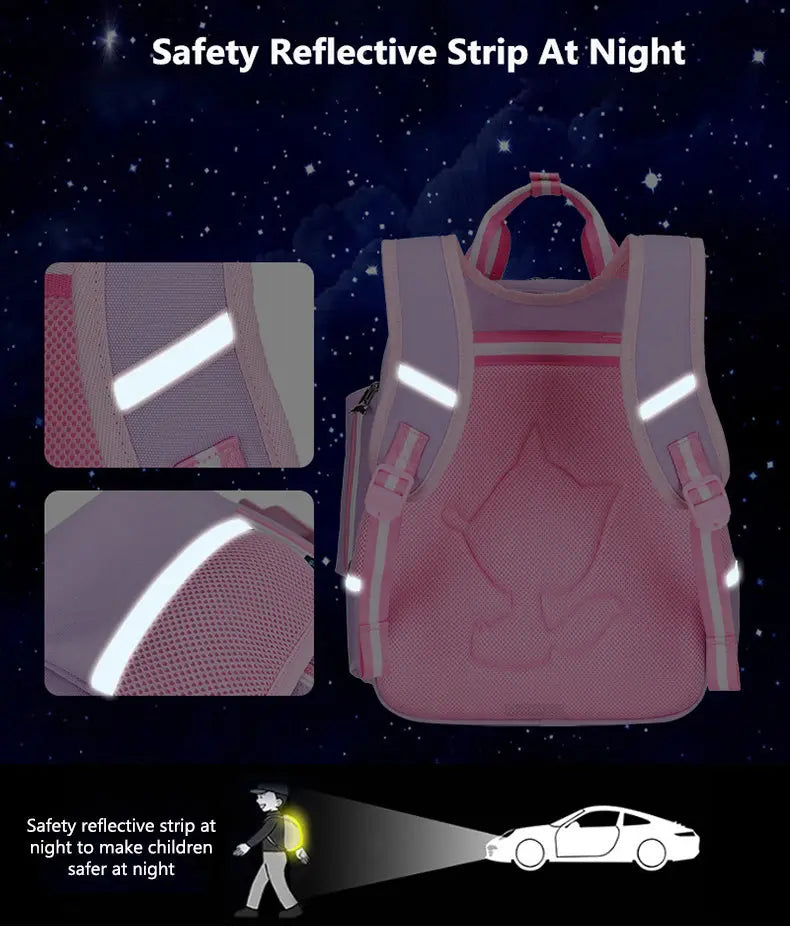 Pink Children's School Backpack - Model 4104 - Senora