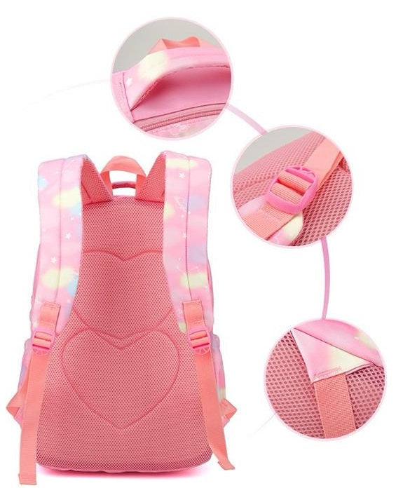 Pink Simple School College Bag 4226 - Senora