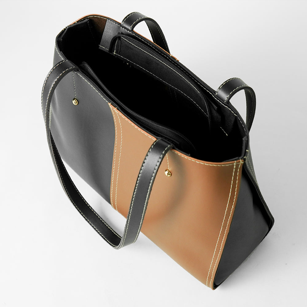 Black & Brown Ladies Tote Bag 583 - Senora