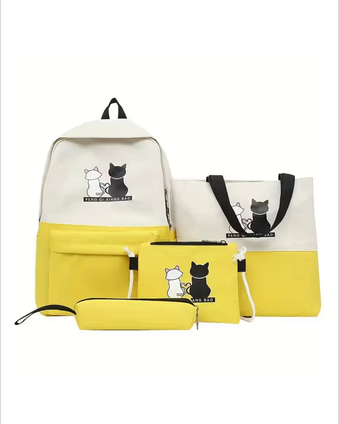 Multi pieces canvas girls Korean style trendy backpack