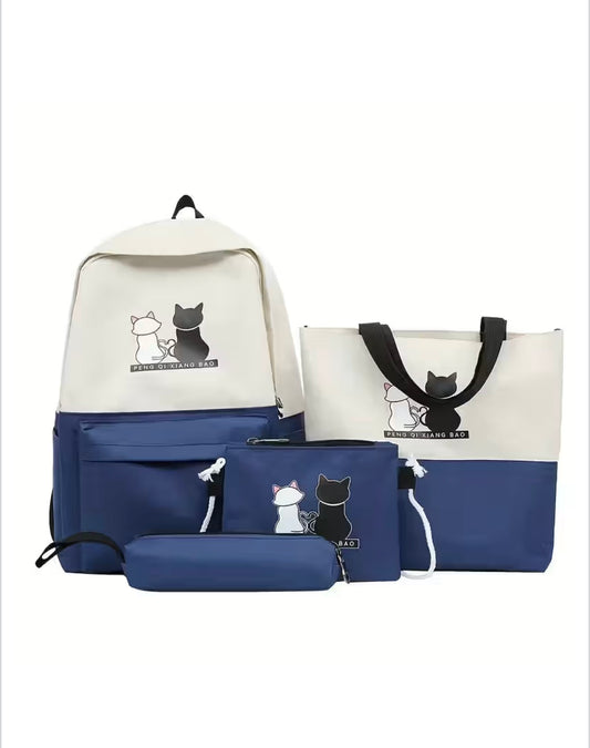 5-piece Korean backpack set