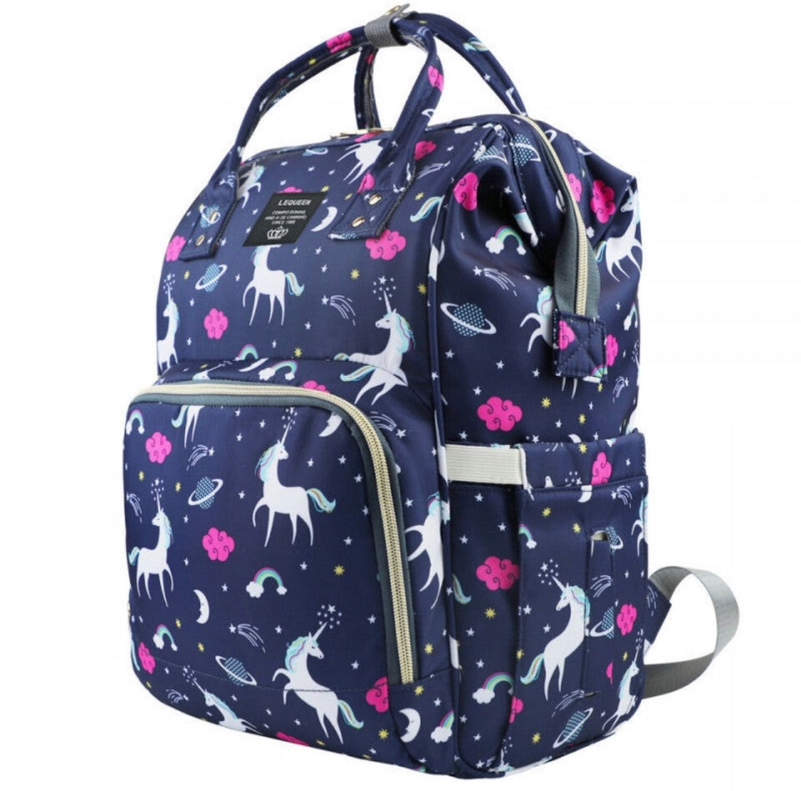 Diaper Bag Backpack - Unicorn Print