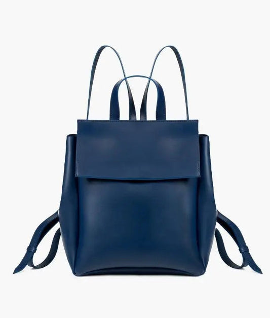 Blue Women Leather Backpacks 557 - Senora