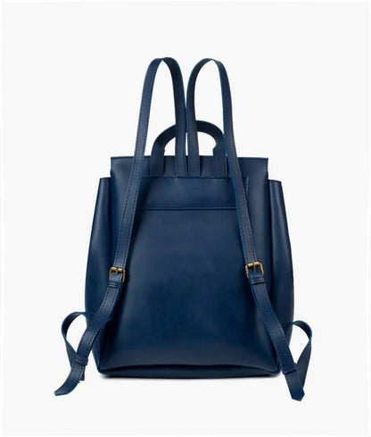 Blue Women Leather Backpacks 557 - Senora