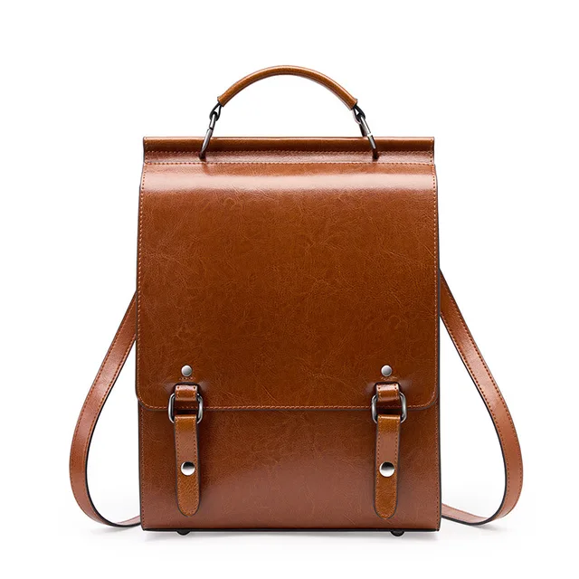Musterd Leather Backpacks For women-Chic Zipper Closure Backpack 557-1 - Senora