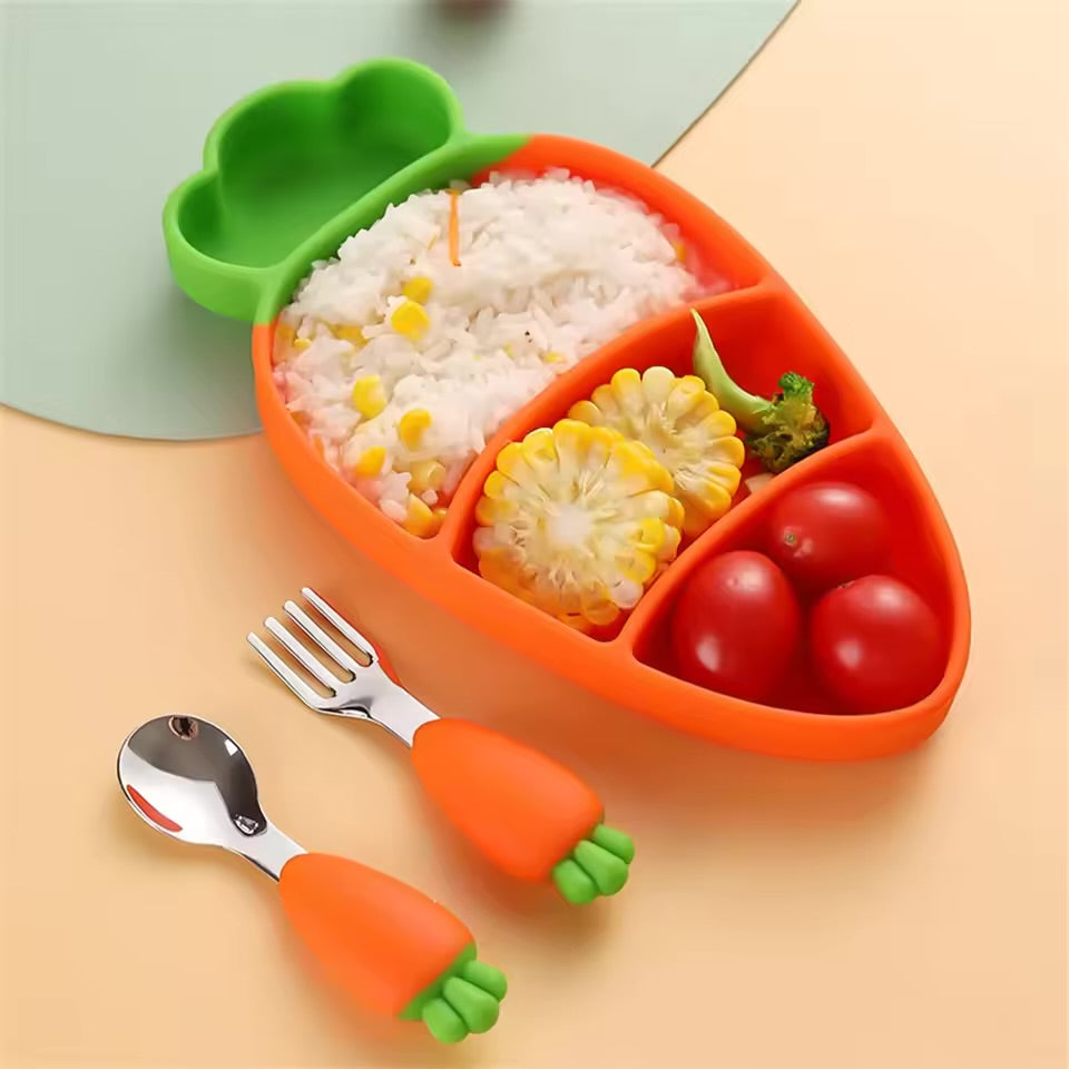 5 Pcs Cutlery Set Fork Plate Spoon Straw Brush - Cutlery