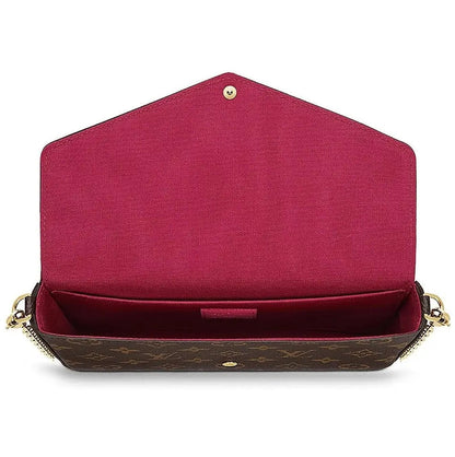 Louis Vuitton (Box Packing) 1969 Monogram Canvas Pochette Felicie Wallets Handbag Clutch Article:M61276 - Senora