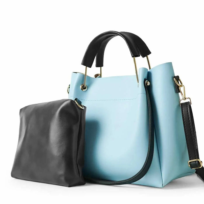 Light Blue 2 in 1 Ladies Tote Bag 8850-2 - Senora