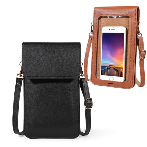 Touch Screen Ladies Cell Phone Wallet PU Leather 