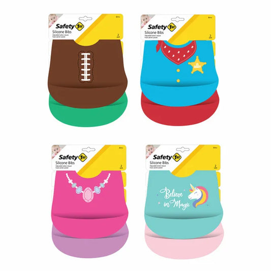 Waterproof Silicone Bib - Pack of two